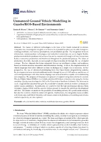 Unmanned Ground Vehicle Modelling in Gazebo/ROS-Based Environments