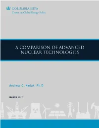 A Comparison of Advanced Nuclear Technologies