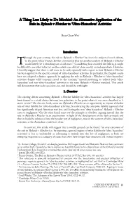 An Alternative Application of the Rule in Rylands V Fletcher to ‘Ultra-Hazardous’ Activities