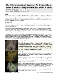 An Explanation of the Electric Sheep Distributed Screen-Saver by Scott Draves, Ph.D