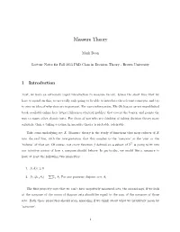Measure Theory