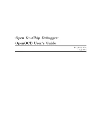 Open On-Chip Debugger: Openocd User's Guide
