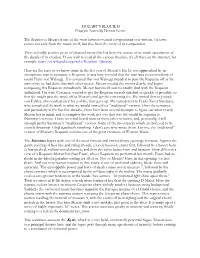 MOZART's REQUIEM Program Notes by Dennis Keene the Requiem Of
