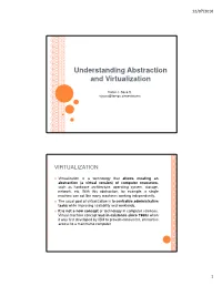 Understanding Abstraction and Virtualization