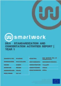 D9.4 - Standardization and Concertation Activities Report | Year 1
