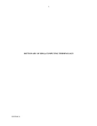 Dictionary of Ibm & Computing Terminology 1 8307D01a