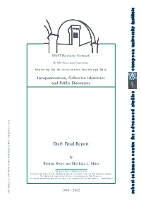 Draft Final Report EC Fifthframeworkprogramme Discussion Paper-Work Inprogress 1999 -2002 and by Matthias L.Maier Catherine Divry at ✉ Forinfo@Iue.It