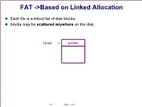 FAT ->Based on Linked Allocation