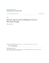 Internet,, Sports and Gambling New Jersey's Bermuda Triangle Nicholas Waltman