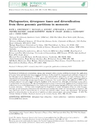Phylogenetics, Divergence Times and Diversification from Three Genomic