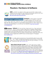 Supported Reading Software