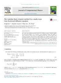 The Galerkin Finite Element Method for a Multi-Term Time-Fractional