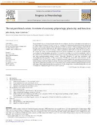 The Rat Perirhinal Cortex: a Review of Anatomy, Physiology, Plasticity, and Function