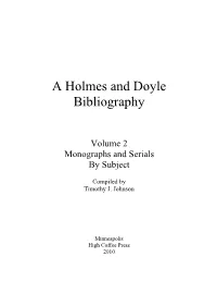 A Holmes and Doyle Bibliography