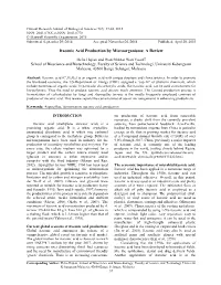 Itaconic Acid Production by Microorganisms: a Review