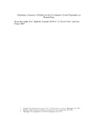 Optimizing a Sequence of Methods for the Development of Latent Fingerprints on Thermal Paper
