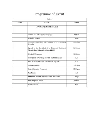 Programme of Event