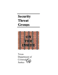 Security Threat Groups "On the Inside"