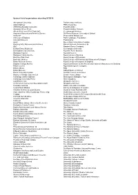 Updated List of Organisations Attending DCDC15