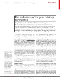 Use and Misuse of the Gene Ontology Annotations