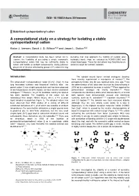 A Computational Study on a Strategy for Isolating a Stable Cyclopentadienyl Cation
