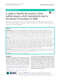 A Study to Identify the Practices of the Buffalo Keepers Which Inadvertently