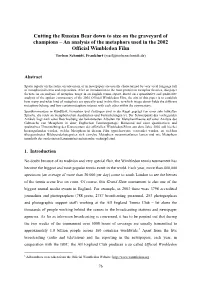 An Analysis of the Metaphors Used in the 2002 Official Wimbledon Film Torben Schmidt, Frankfurt (Mail@Torbenschmidt.De)