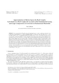 Approximation of Metric Spaces by Reeb Graphs: Cycle Rank of A