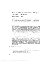 Association Schemes for Ordered Orthogonal Arrays and (T, M, S)-Nets W