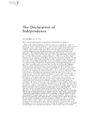 The Declaration of Independence