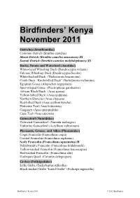 2011 Species List