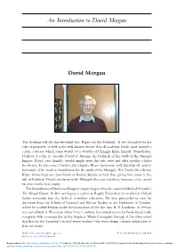 An Introduction to David Morgan
