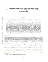 Scaling Limits of Wide Neural Networks with Weight Sharing: Gaussian Process Behavior, Gradient Independence, and Neural Tangent Kernel Derivation