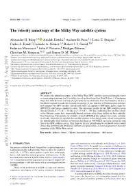 The Velocity Anisotropy of the Milky Way Satellite System