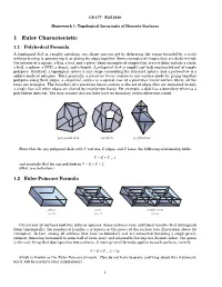 1 Euler Characteristic