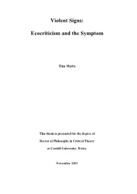Ecocriticism and the Symptom