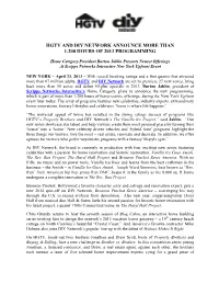 Hgtv and Diy Network Announce More Than 1,200 Hours of 2013 Programming