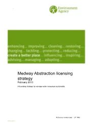 Medway Abstraction Licensing Strategy February 2013