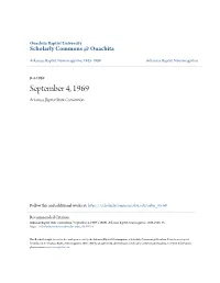 September 4, 1969 Arkansas Baptist State Convention