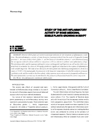 Study of the Anti-Inflammatory Activity