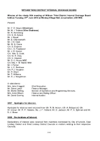 The Witham First District Internal Drainage Board