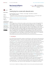 Creating Big Time Crystals with Ultracold Atoms
