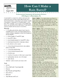 How Can I Make a Rain Barrel?