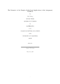 The Geometry of the Simplex Method and Applications to the Assignment Problems