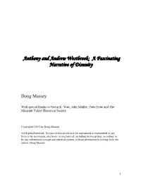Anthony and Andrew Westbrook: a Fascinating Narrative of Disunity