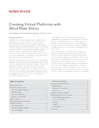 Creating Virtual Platforms with Wind River Simics