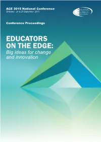 EDUCATORS on the EDGE: Big Ideas for Change and Innovation