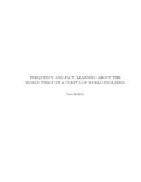 Frequency and Fact: Learning About the World Through a Corpus of World-Englishes
