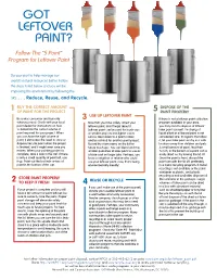 Program for Leftover Paint