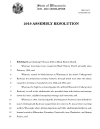 2019 Assembly Resolution